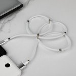 Wholesale Magnetic Tangle Free iPhone Charging Cable -  Fast IP Lighting Charging Cable for Easy Storage and Organization for iPhone, iDevice (White)